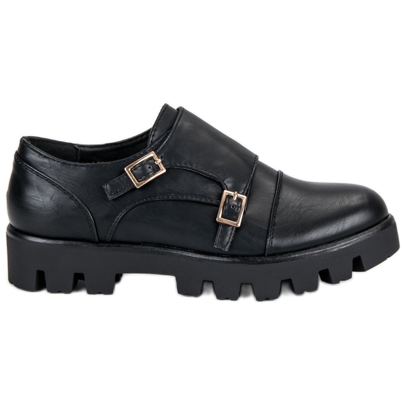 J. Star Chaussures de moine décontractées le noir