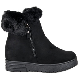 Lucky Shoes Bottines compensées noires le noir