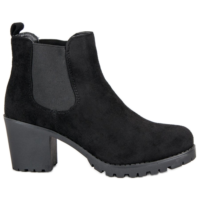 Super Me Bottines Jodhpur en daim noir le noir