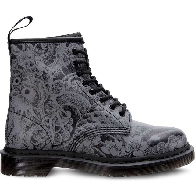 Dr. Martens 1460 Ot Black Gunmetal Ot Tattoo Backhand le noir gris