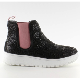 Bottines Chelsea pour enfants semelle sport noir