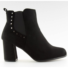 Bottes à talons larges noir 8063 noir