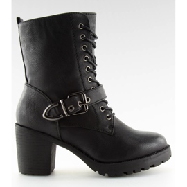 Bottines noires à talons S167 noir