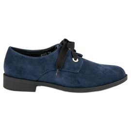 Bestelle Chaussures en daim bleu marine