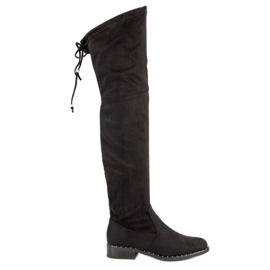 Seastar Bottines plates en daim le noir