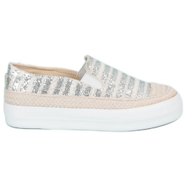 J. Star Espadrilles en argent gris