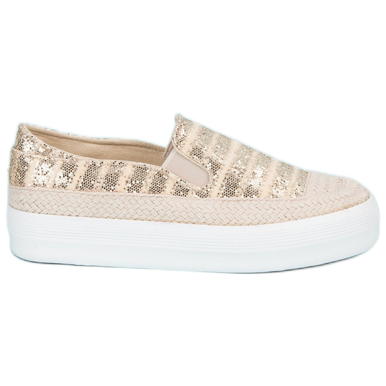 J. Star Baskets espadrilles dorées d'or