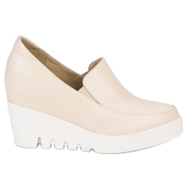 J. Star Chaussures compensées élégantes brun