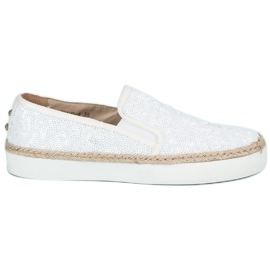 J. Star Baskets à la mode pour femmes blanche