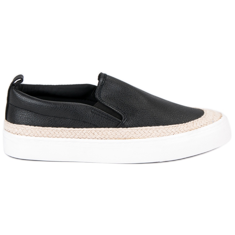 J. Star Espadrilles glissantes le noir