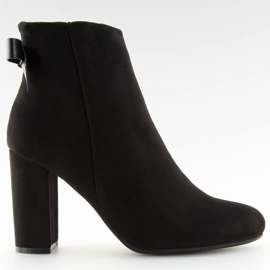 Bottines noires à talons E5120 Noir