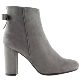 Bottines à talons grises E5120 L.GRAY
