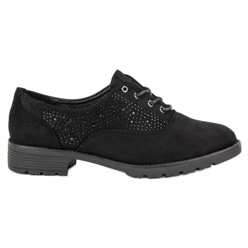 Chaussures en daim noires le noir