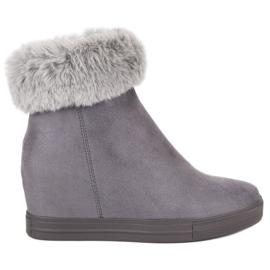 Seastar Bottes compensées grises le noir