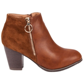 Mannika Bottes d'automne camel brun