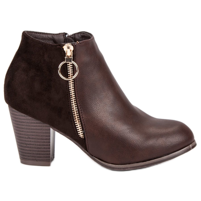Mannika Bottes marron d'automne brun