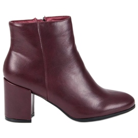 Weide Bottes isolées bordeaux rouge