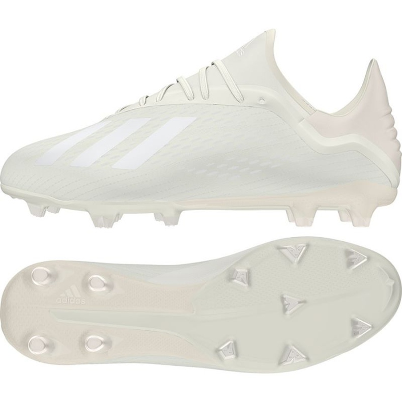 Chaussures de foot Adidas X 18.2 Fg M DB2181 blanche Chaussures de foot Adidas X 18.2 Fg M DB2181 blanche