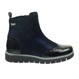 Bottines isolées Ren But 4379 bleu marine noir