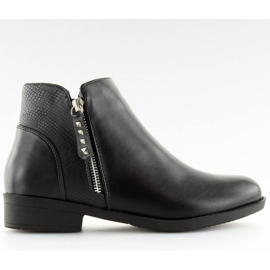 Bottines Chelsea noires pour femmes Q-33 Noir