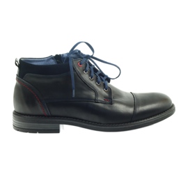 Chaussures en cuir nikopol isolées d'un curseur 689 noir le noir
