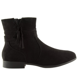 Bottines en daim noir LL022 Noir le noir