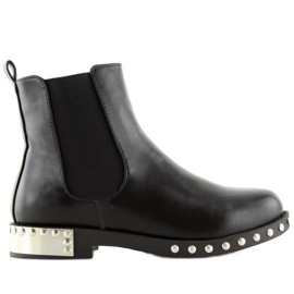 Noir LY91 Bottines Chelsea noires à clous le noir