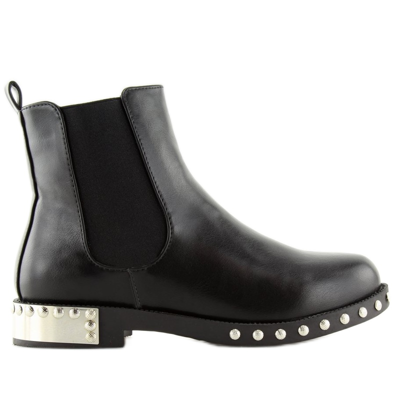Noir LY91 Bottines Chelsea noires à clous le noir