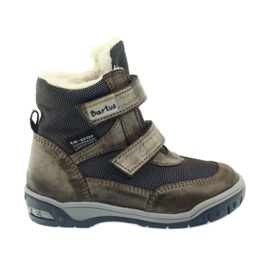 Bottes en cuir avec une membrane Bartuś beige bleu marine