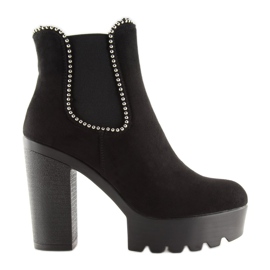 Bottines compensées noires 123-30 Noir le noir