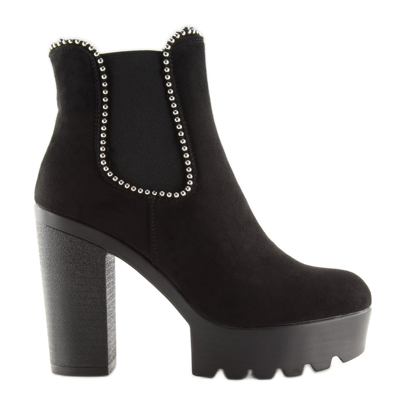 Bottines compensées noires 123-30 Noir le noir