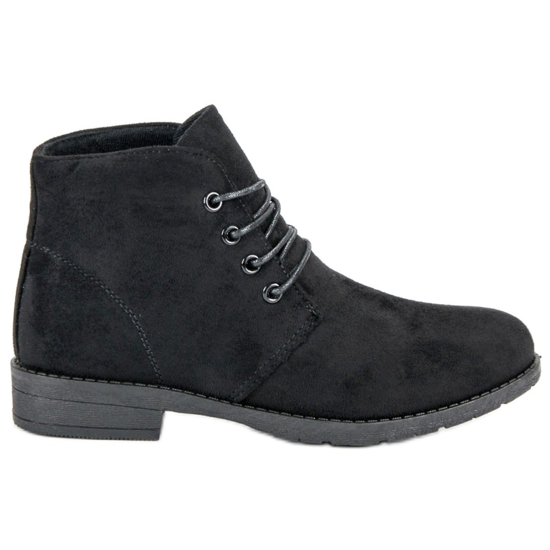 Bottes nouées noires le noir