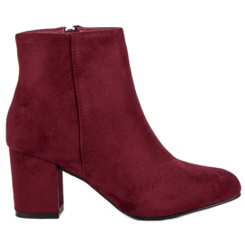 Mannika Bottines en daim sur le poteau rouge
