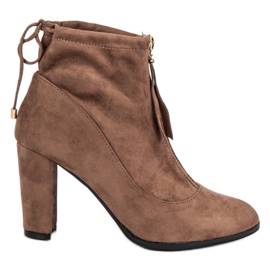 Mannika Bottes en daim élégantes brun