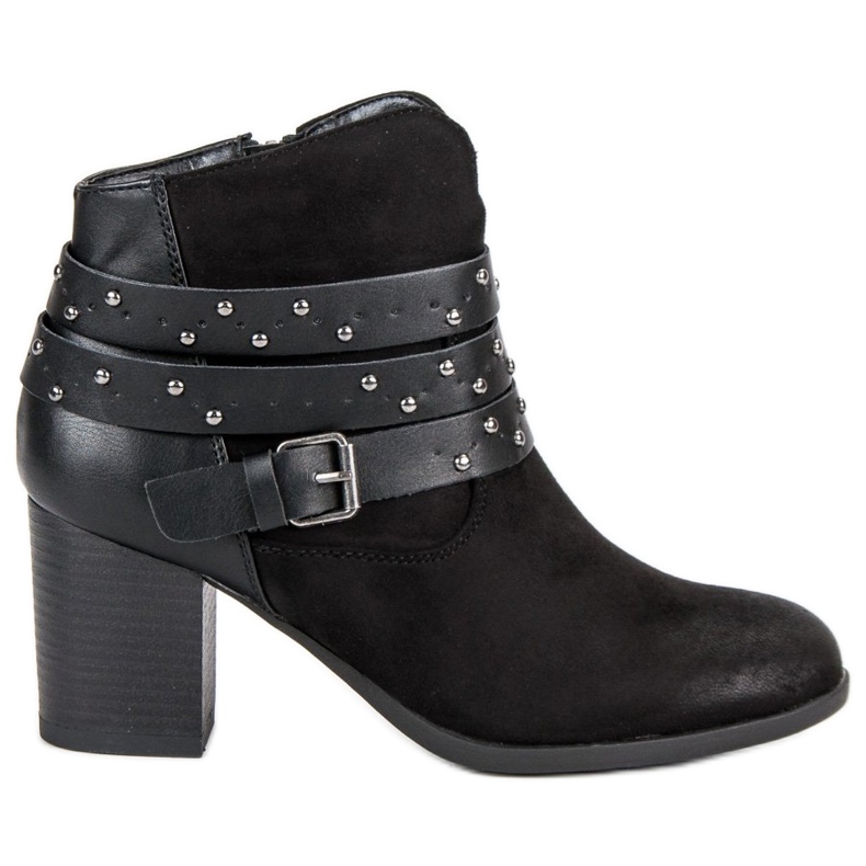 Bobo Bottines noires sur le poteau le noir