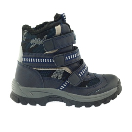 American Club Bottes américaines bottines bottes d'hiver 87433 bleu marine blanche le noir