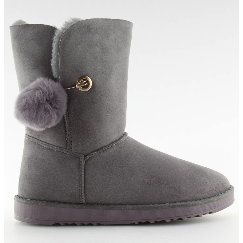 Emuses à pompon gris SP04P gris