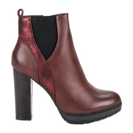 Erynn Bottines bordeaux sexy rouge