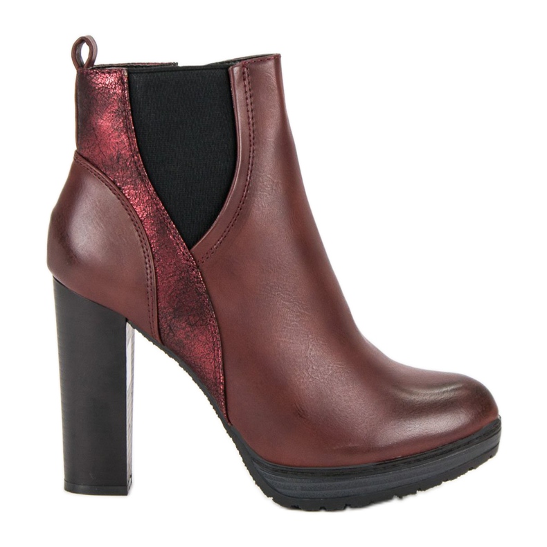 Erynn Bottines bordeaux sexy rouge