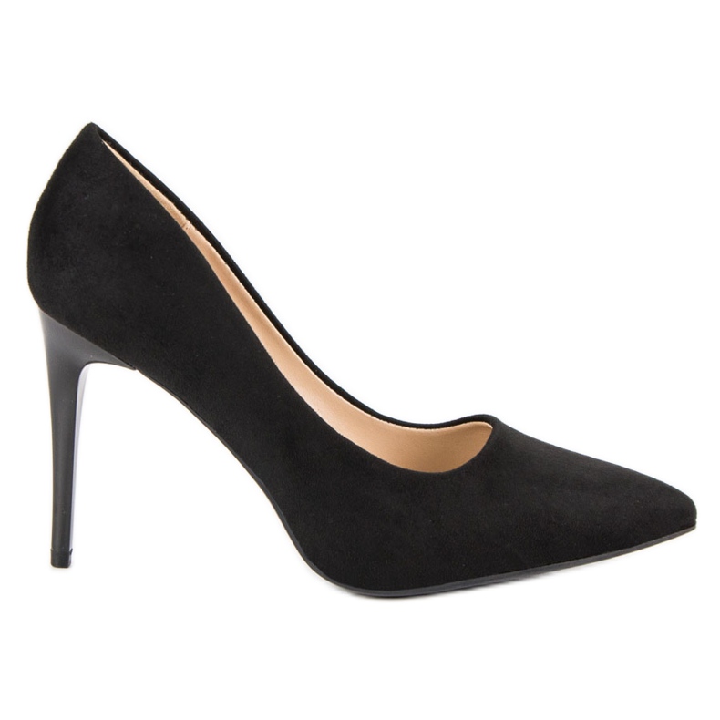 Talons en daim le noir