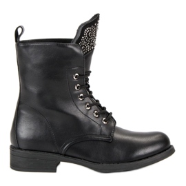Sixth Sense Bottes de travail en daim le noir