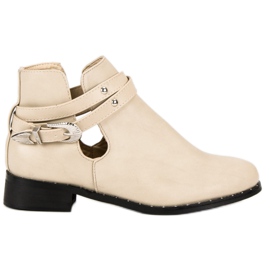 Bottes de mode beiges