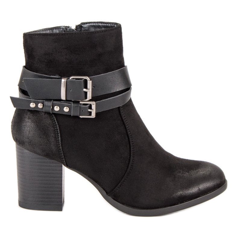 Bottes élégantes à talons hauts le noir