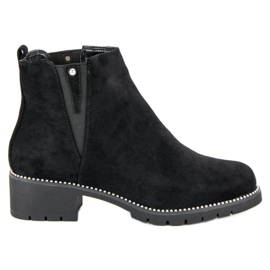 Bottines Chelsea en daim vices noir