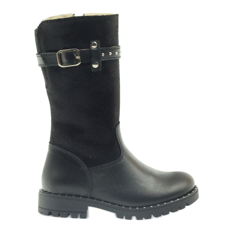 Bottes noires sur fourrure Ren But 3309 le noir