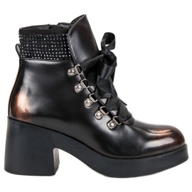 Super Me Bottes à talons à la mode brun