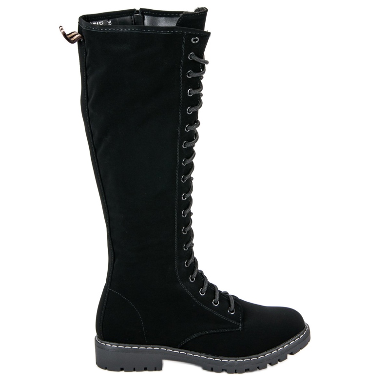Seastar Bottes à lacets pour femmes le noir