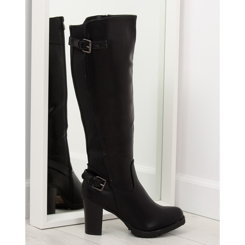 Bottines noires à talons hauts HX1502-112 noir le noir