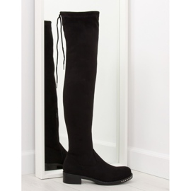 Surbottes en daim noir NS020P noir