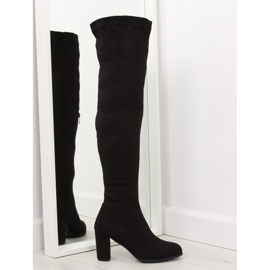 Bottines noires à talons PE187P le noir